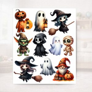 Halloween koboldos matrica készlet - falra, ablakra