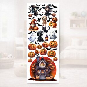 Halloween piros kastély matrica készlet - falra, ablakra