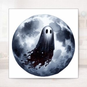 Halloween kisértet matrica - falra, ablakra