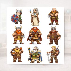 Vikingek 1. kiegészítő matrica készlet - falra, ablakra