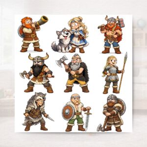 Vikingek 2. kiegészítő matrica készlet - falra, ablakra